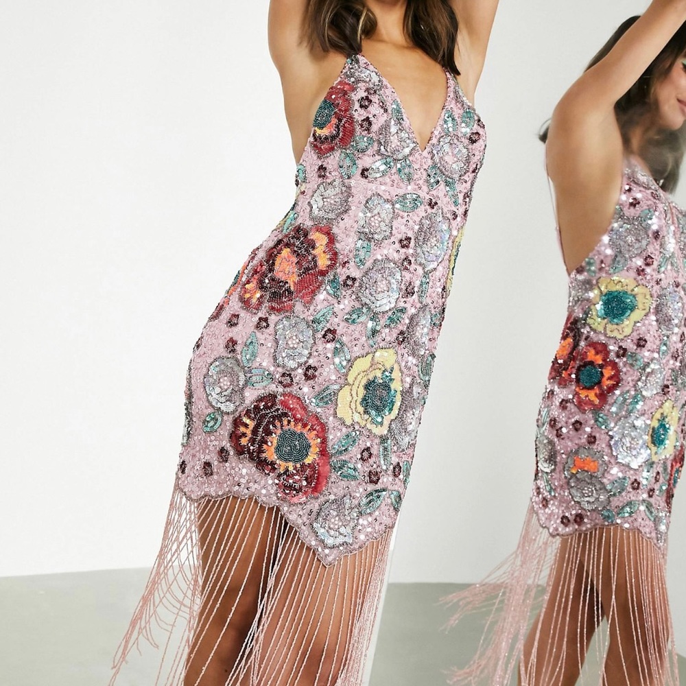 ASOS Multicolor Sequin Mini Dress - Picture 2 of 10